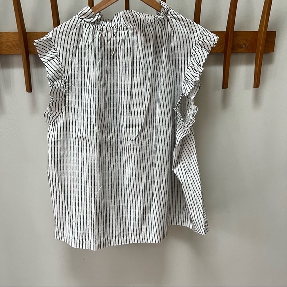 Sundance Striped Ruffle Sleeve Blouse XXL - Picture 8 of 9